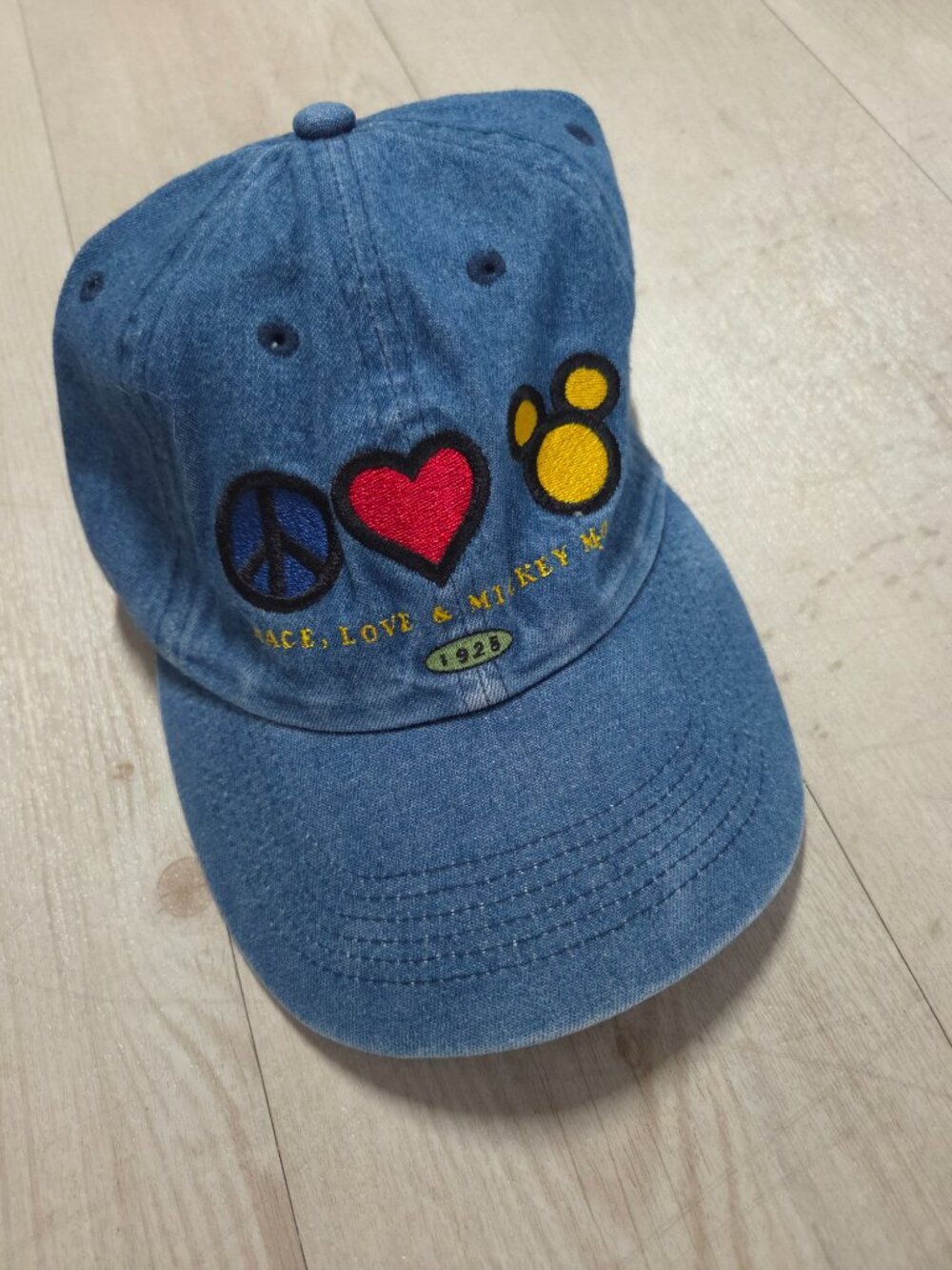 Vintage 90s Peace Love Mickey Disney Hat - Picture 8 of 9
